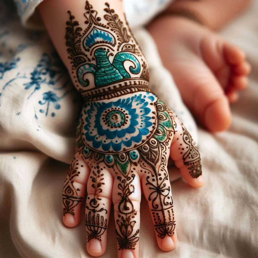 Image of Art In Girls Hand Using Henna Plant Also Called As Mehndi Design,Style.It  Is A Tradition In India.-AY869125-Picxy